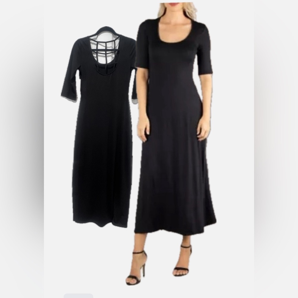 NWT Maxi with Caged Back Detail